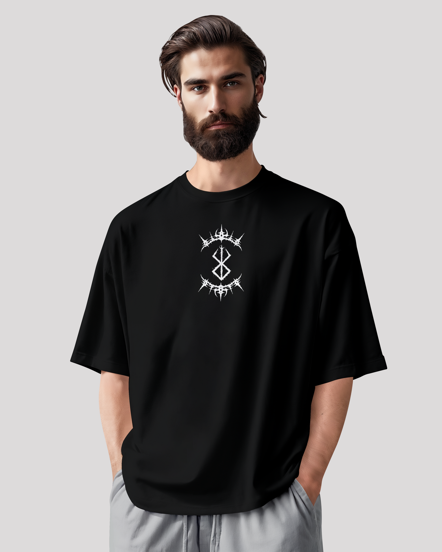 Beserk Black Oversized T-Shirt