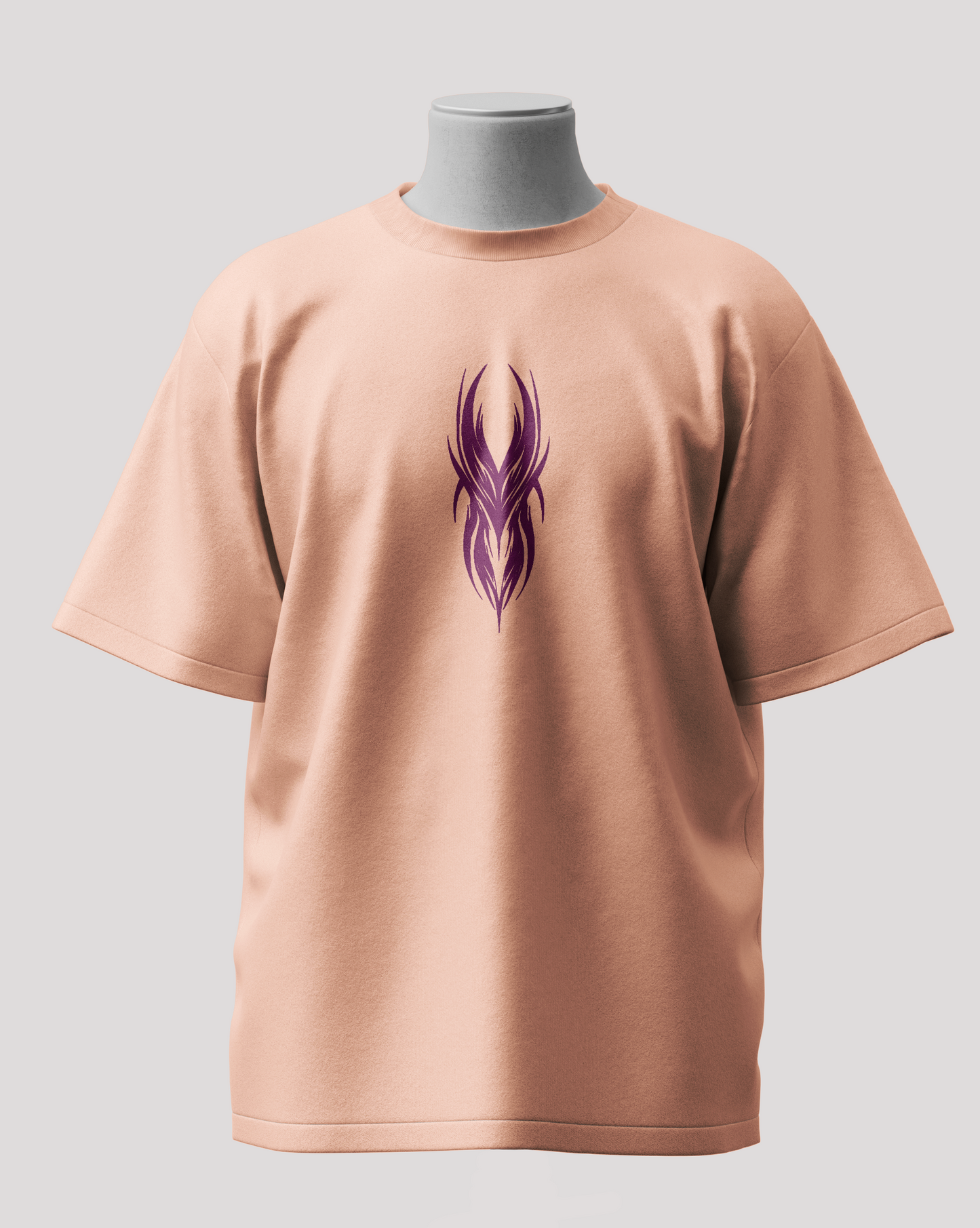 Soulbound Crest Peach Oversized T-Shirt