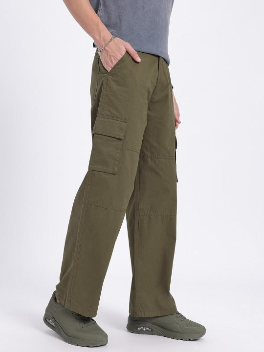 Lexlon Men Relaxed Fit Cargo Trousers