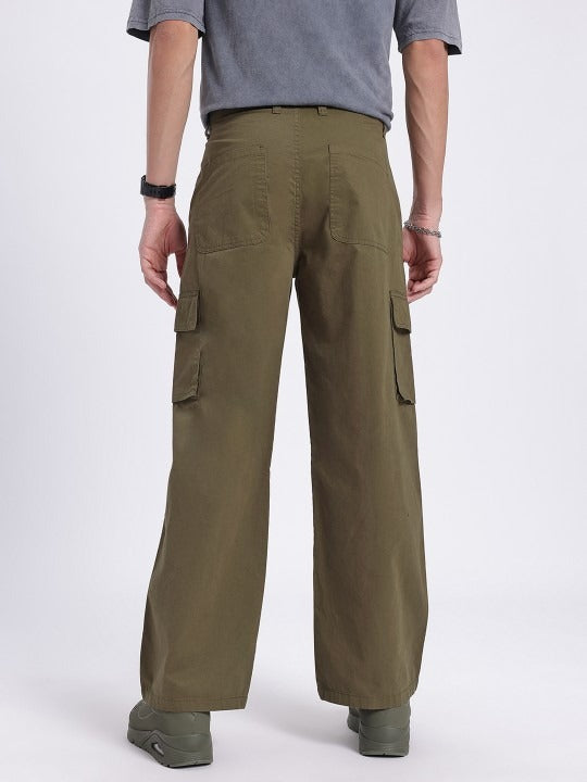 Lexlon Men Relaxed Fit Cargo Trousers