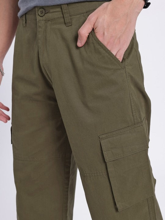 Lexlon Men Relaxed Fit Cargo Trousers