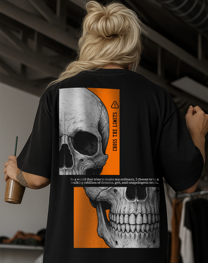 Skull Black Oversized T-Shirt