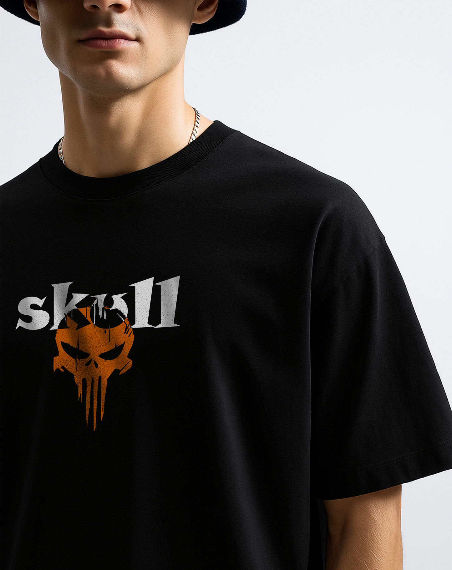 Skull Black Oversized T-Shirt
