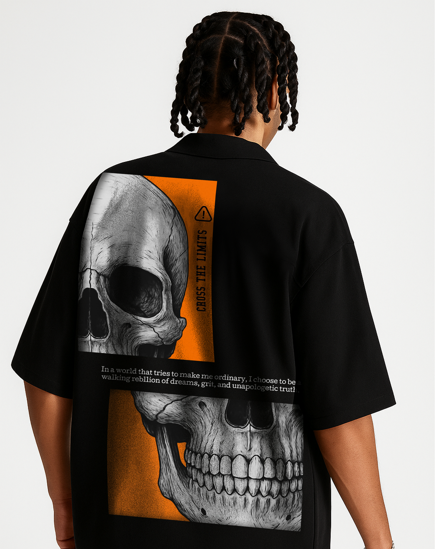 Skull Black Oversized T-Shirt