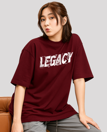 Legacy Maroon Oversized T-Shirt