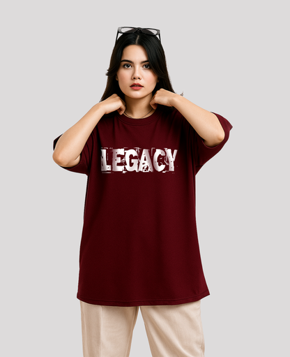 Legacy Maroon Oversized T-Shirt