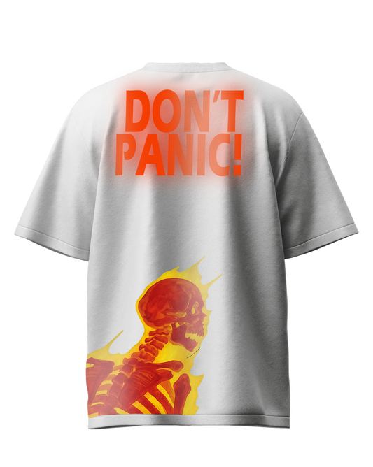 Shadow Sentinel White Oversized T-Shirt
