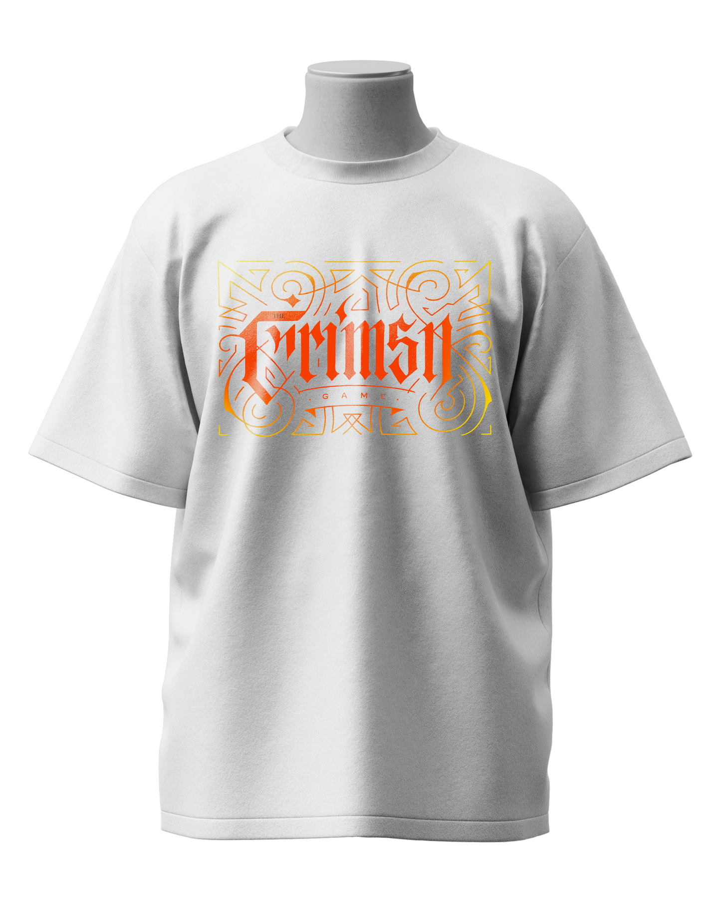 Shadow Sentinel White Oversized T-Shirt