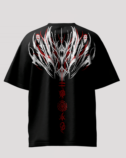 Seraphim Scar Black Oversized T-Shirt