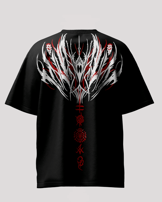 Seraphim Scar Black Oversized T-Shirt