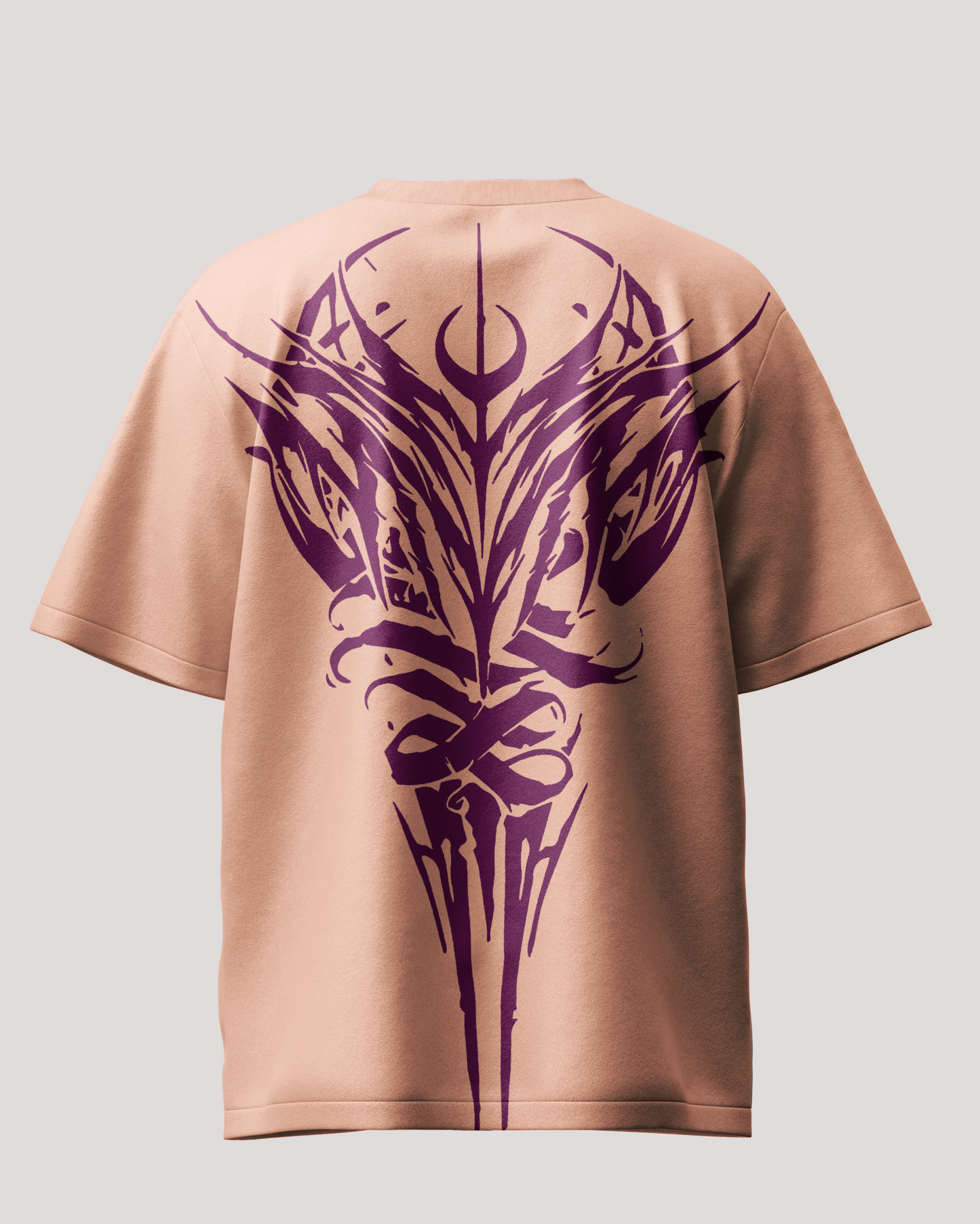 Soulbound Crest Peach  Oversized T-Shirt