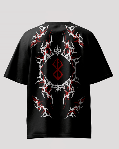 Beserk Black Oversized T-Shirt