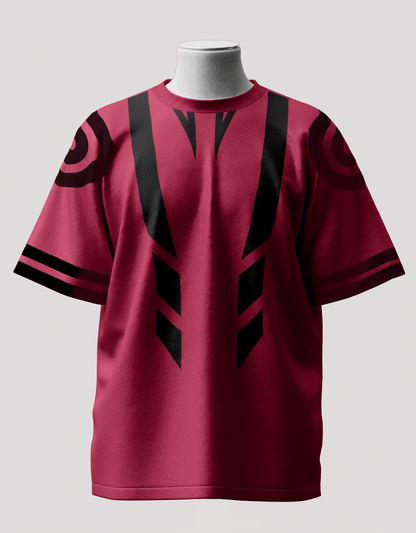 Sukuna Maroon  Oversized T-Shirt