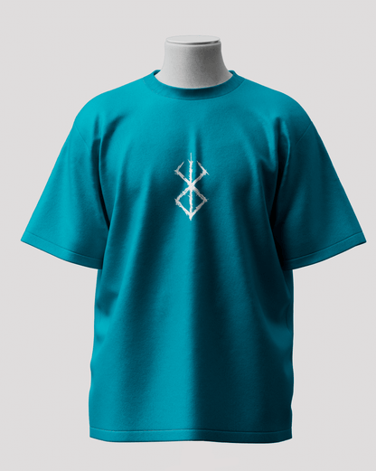 Vortex Crest Blue Oversized T-Shirt
