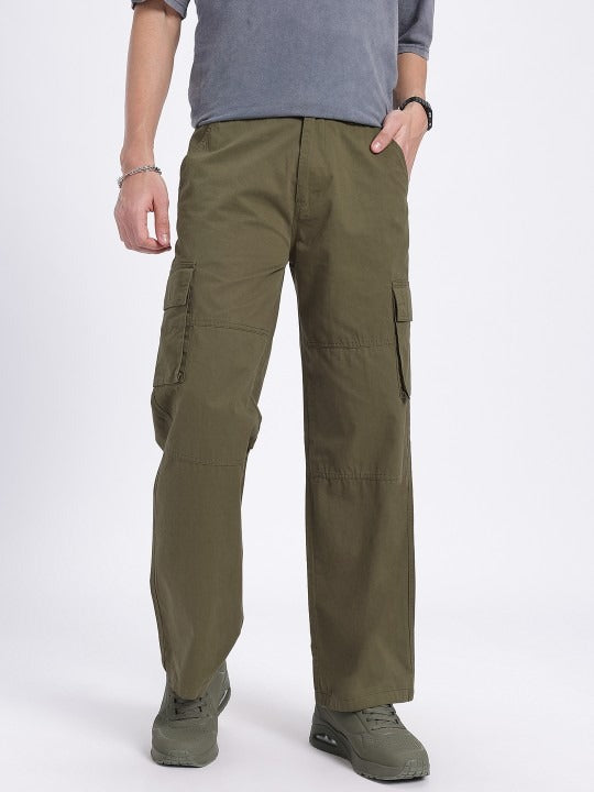 Lexlon Men Relaxed Fit Cargo Trousers