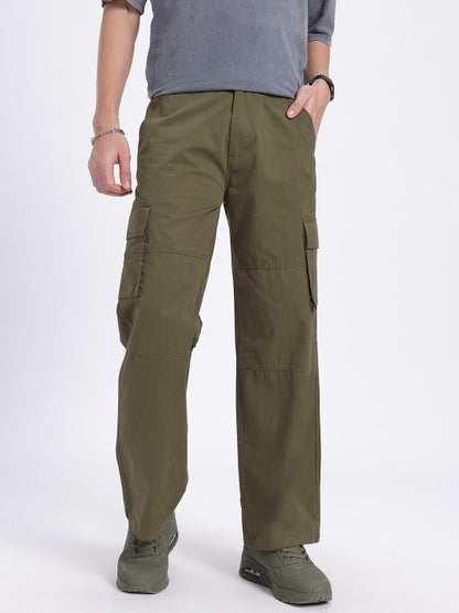 Lexlon Men Relaxed Fit Cargo Trousers