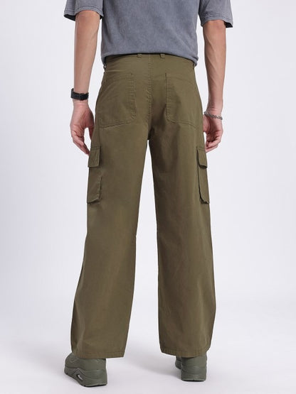Lexlon Men Relaxed Fit Cargo Trousers